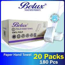 BELUX CFOLD PAPER HAND TOWEL| 1CTN*20PKT*180s