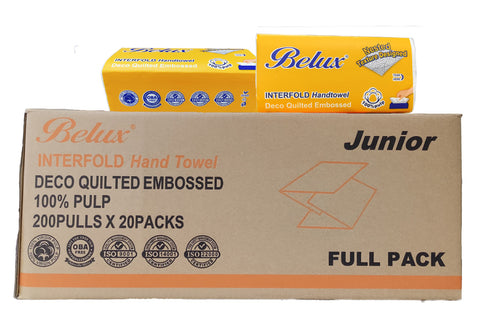 BELUX INTERFOLD JUNIOR ORANGE TISSUE | 1CTN*20PKT*200s