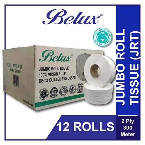 Belux Jumbo Toilet Roll 300m (Pure Pulp)