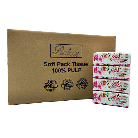 3Ply Belux Facial Tissue Soft Pack 3 PLY 100% Virgin Pulp 3 PLY