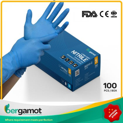 Bergamot © 12” Long Cuff Nitrile Powder Free Examination Glove (100pcs)