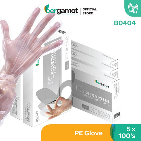 Bergamot © Disposable PE Gloves Plastic Glove (100pcs)